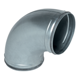C 90° GALVA+afdichting - Ø 125 mm geperst